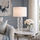 preview thumbnail 2 of 19, Glass Bubble Table Lamp with Crystal Accents and Cylinder Base