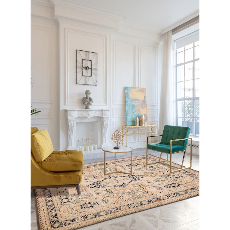 ECARPETGALLERY Hand-knotted Peshawar Finest Ivory Wool Rug - 8'11 x 11'10