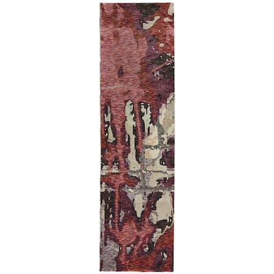 Style Haven Evangeline Bordeaux Canvas Area Rug