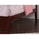 preview thumbnail 3 of 7, Metro Twin XL Platform Bed with Footboard and 2 Drawers in Walnut