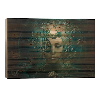 Beautiful And Broken Print On Wood by Cameron Gray - Multi-Color