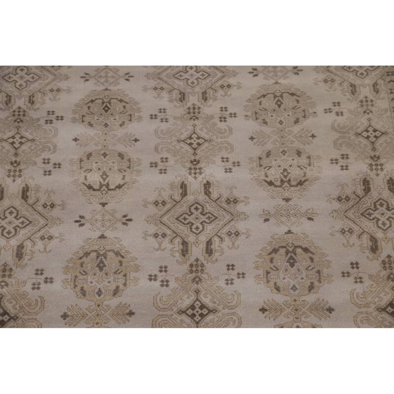 Oushak Oriental Area Rug Handmade Wool Carpet - 8'10"x 12'1"