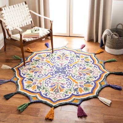 SAFAVIEH Handmade Novelty Lupe Bohemian Floral Wool Rug