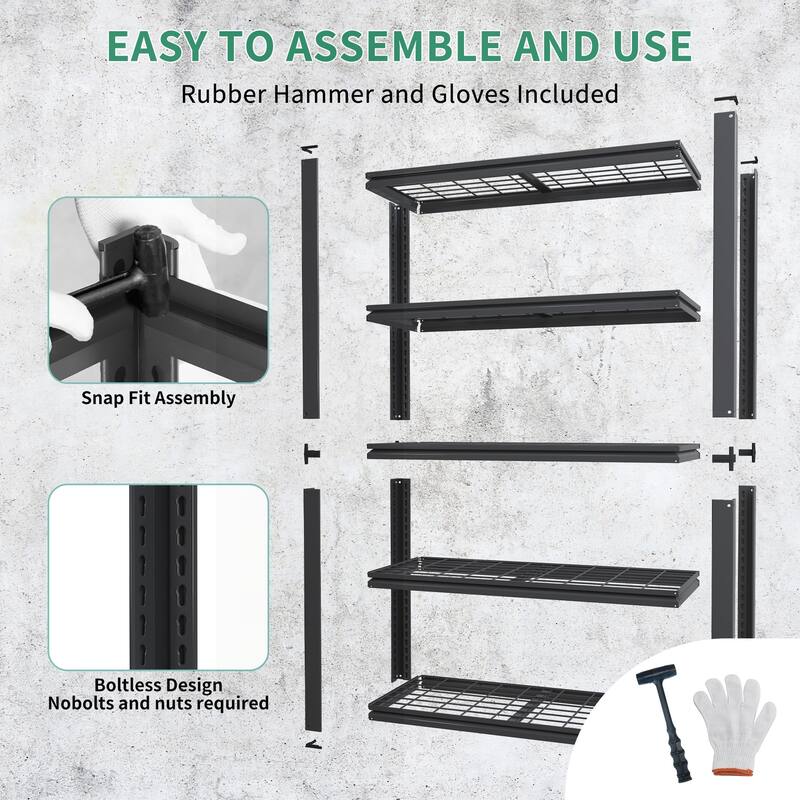 Versatile Heavy-Duty Metal Shelving for All Storage Needs, Enhancing Organization