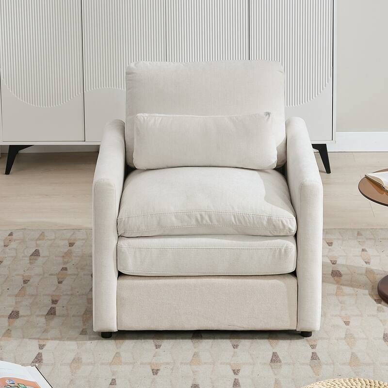 31.9" Comfy Cloud Armchair,Oversized,Plush Upholstered,Double Cushion