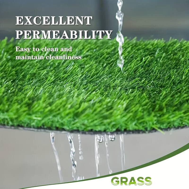 3ft x 16ft Premium Artificial Turf Mat with Drainage Holes, Thick Fake Grass with Rubber Backing(Grass height 0.6 inches/1.5cm)