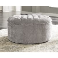 Ashley Furniture Carnaby Gray Oversized Accent Ottoman - Bed Bath ...