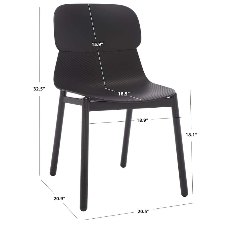 SAFAVIEH Couture Gonne Molded Plastic Dining Chair (Set of 2) - 21Wx21Dx33H