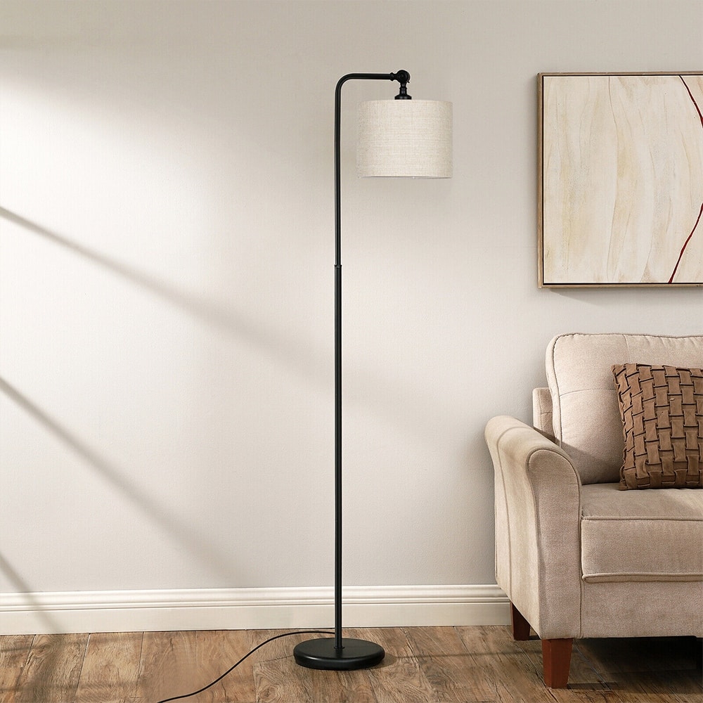 Arc Floor Lamp Farmhouse Floor Lamp with Adjustable Lampshade 1 Bed