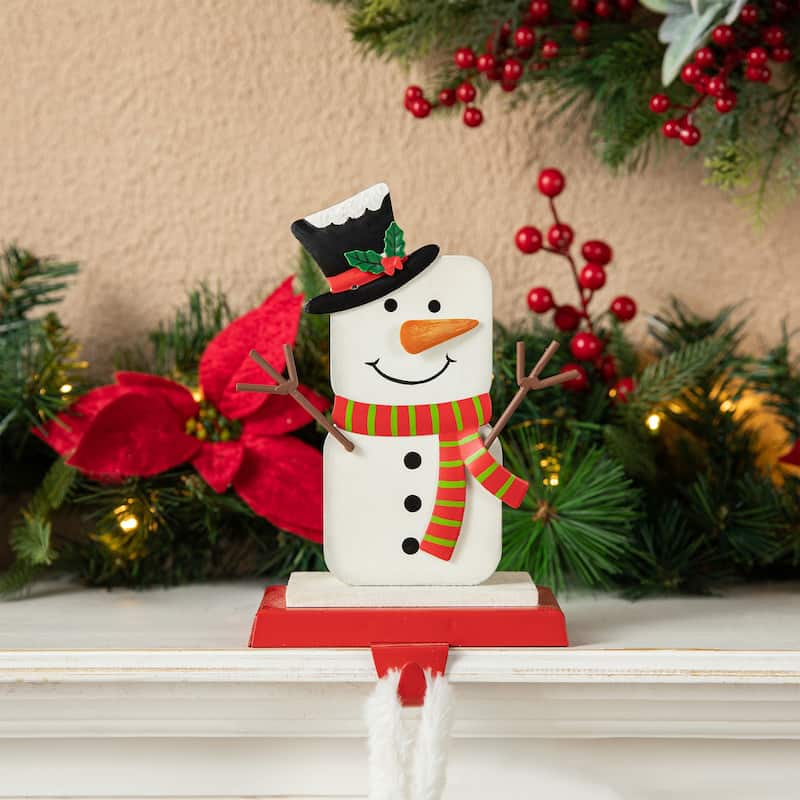 Glitzhome 14.5"L Christmas Metal MERRY CHRISTMAS Stocking Holder