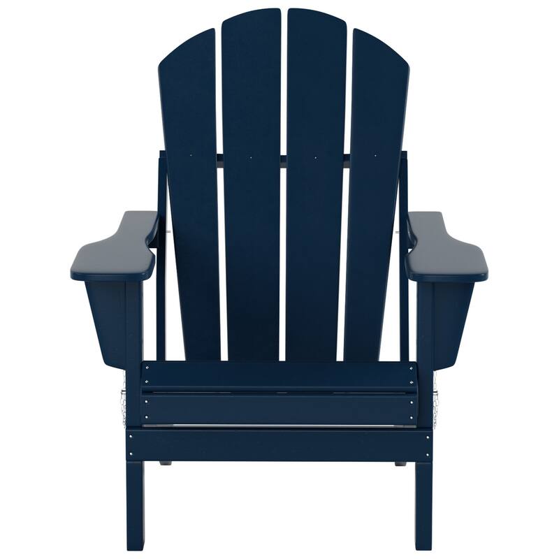 POLYTRENDS Laguna All Weather Poly Outdoor Patio Adirondack Chair - with Round Side Table (2-Piece)