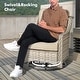 preview thumbnail 30 of 55, OVIOS 5-Piece Outdoor Wicker Swivel Chair Set With Solar-Powered Table