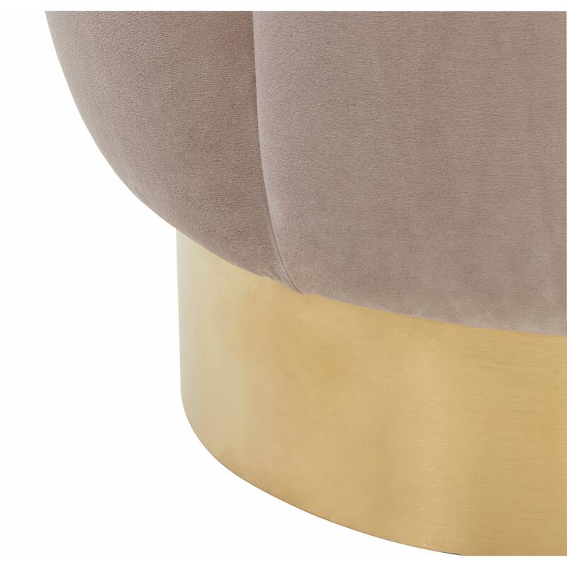 SAFAVIEH Couture Altje Channel Tufted Ottoman - 18.9" W x 18.9" L x 18.5" H - 19Wx19Dx19H
