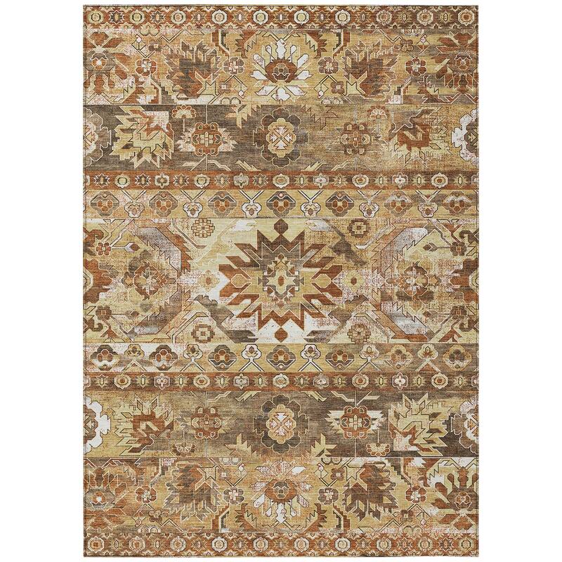 Machine Washable Indoor/ Outdoor Traditional Hudson Chantille Rug