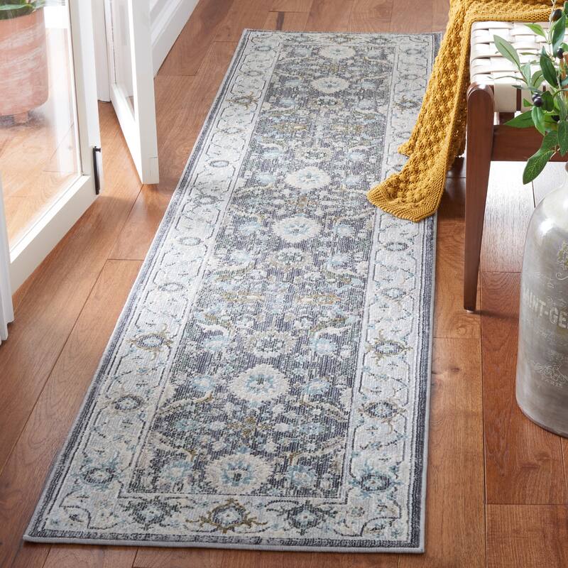 SAFAVIEH History Vigita Modern Rug - 2' x 8' Runner - Light Grey/Dark Grey