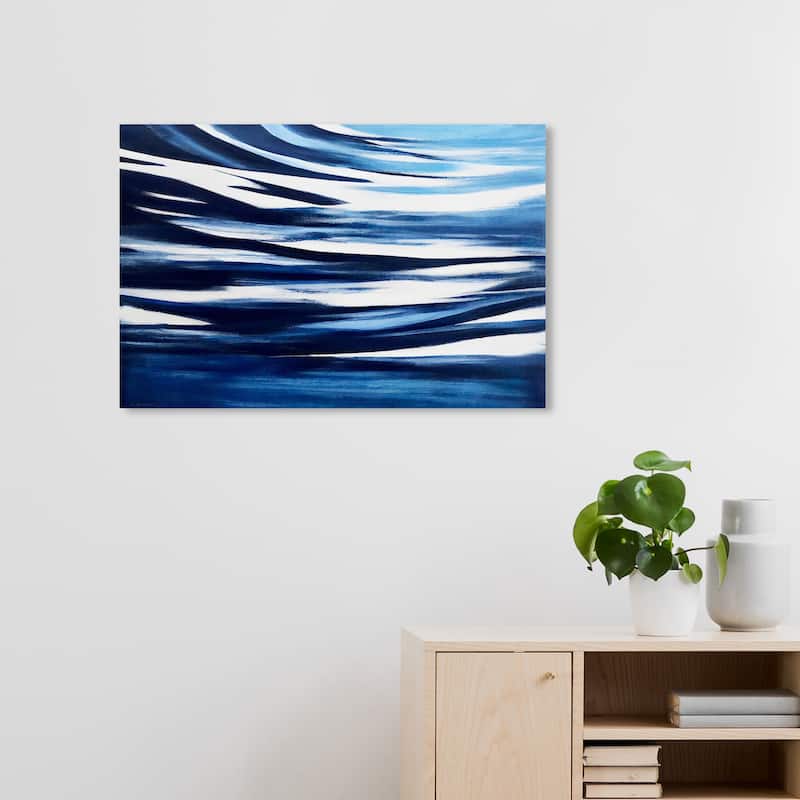 Wynwood Studio Nautical and Coastal Ripples on the Surface Blue and Nautical & Coastal Wall Art Canvas Print - 20 x 30