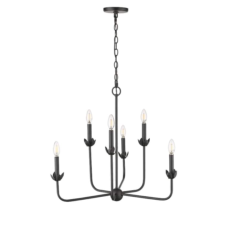 Millennium Lighting 29706 Freesia 6 Light 26" Wide Taper Candle Style