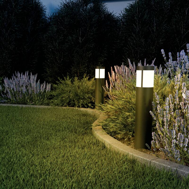 Kichler Lighting 12 Volt 3000K LED 15.2" Round Bollards in Textured Black - 15.2