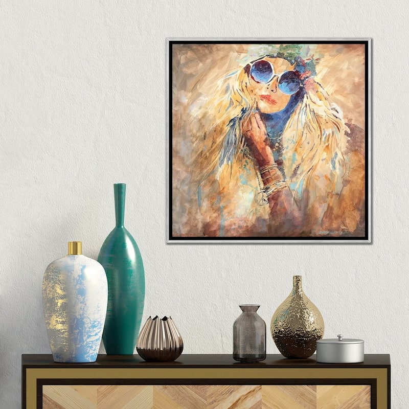 iCanvas "Hippie Girl" by Bill Drysdale Framed