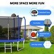 preview thumbnail 4 of 9, 8ft Round Outdoor Trampoline with Enclosure Net and Basketball Hoop