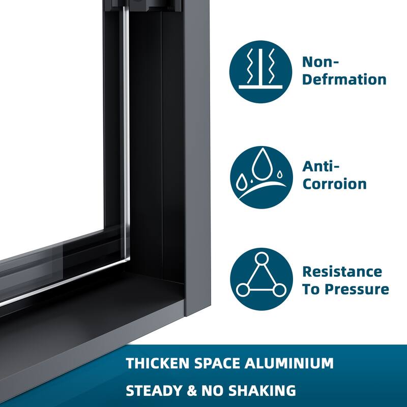 Elegant Double Sliding Shower Door with 1/4 inch Clear Tempered Glass in Matte Black Tub Door