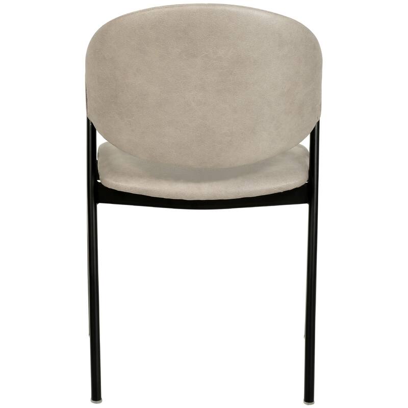 Savor Mid-Century Modern Upholstered Dining Chair with Curved Back and Iron Base for Home & Kitchen Set of 2