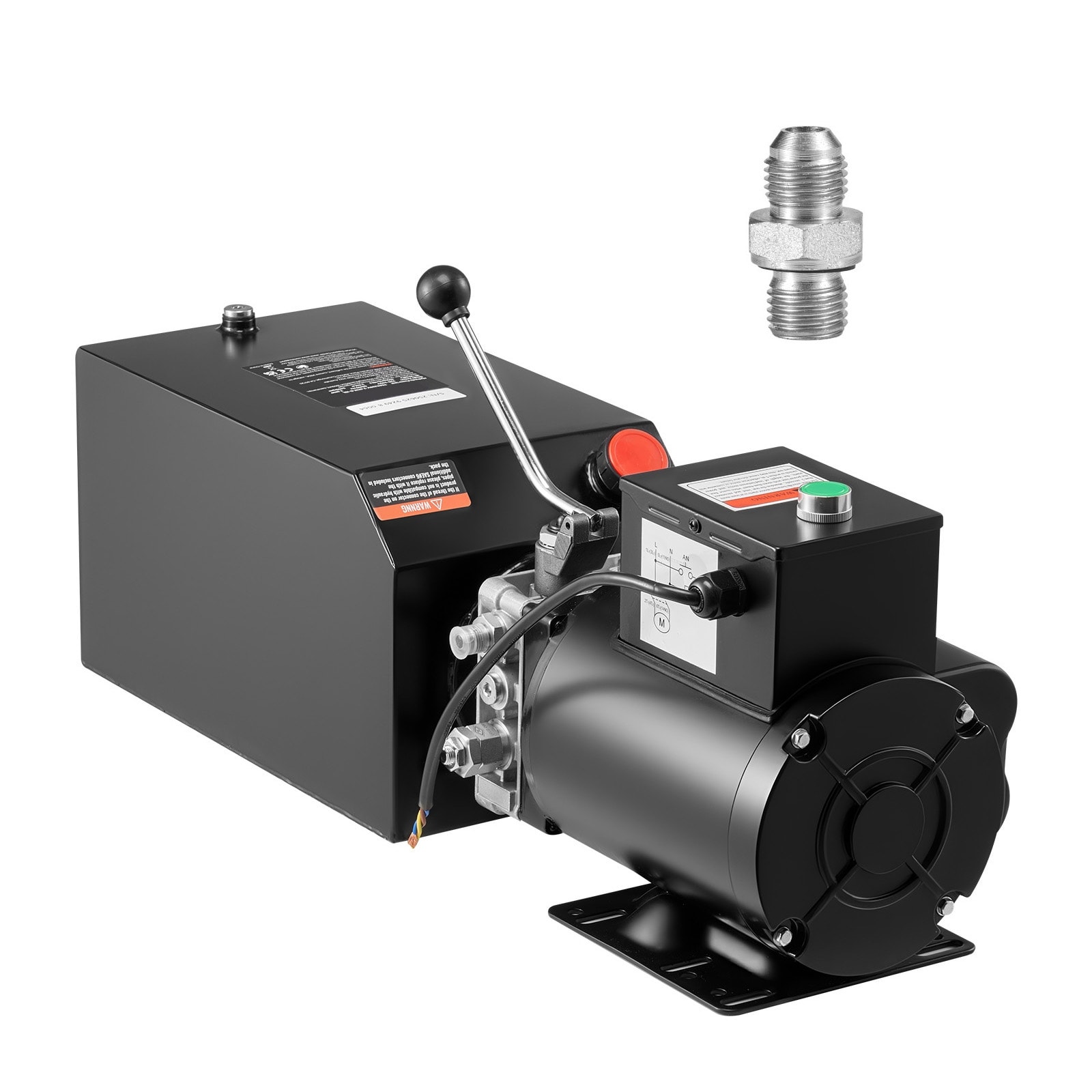 UIMOSO Hydraulic Pump Power Unit, AC 220V, 15 Quart Single Acting Hydraulic Unit, 6.3 L/min Oil Flow - 6.3 L/min Oil Flow
