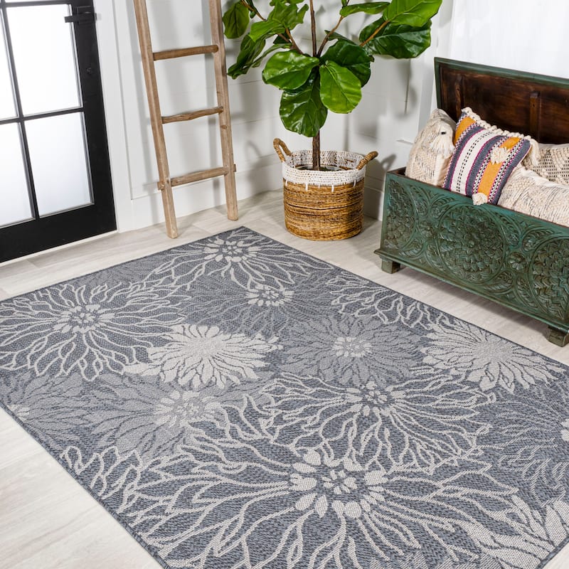 JONATHAN Y Lotus Modern All-Over Floral Indoor/Outdoor Area Rug