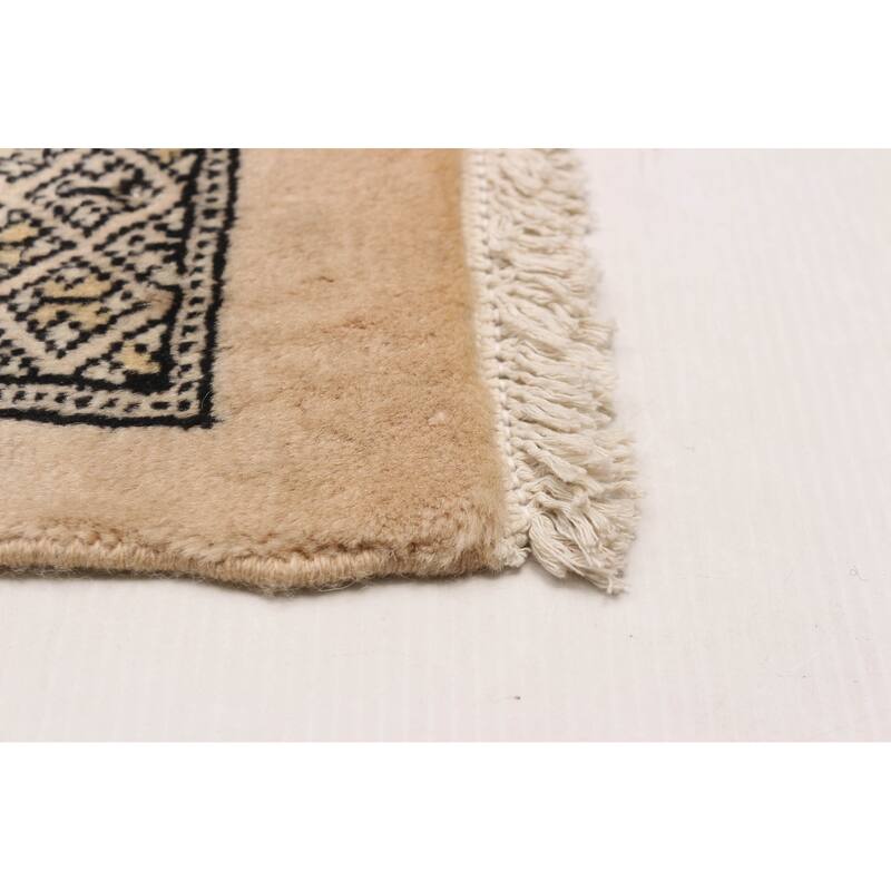 Finest Peshawar Bokhara Beige Rug 9'11" x 13'6" - 9'11 x 13'6