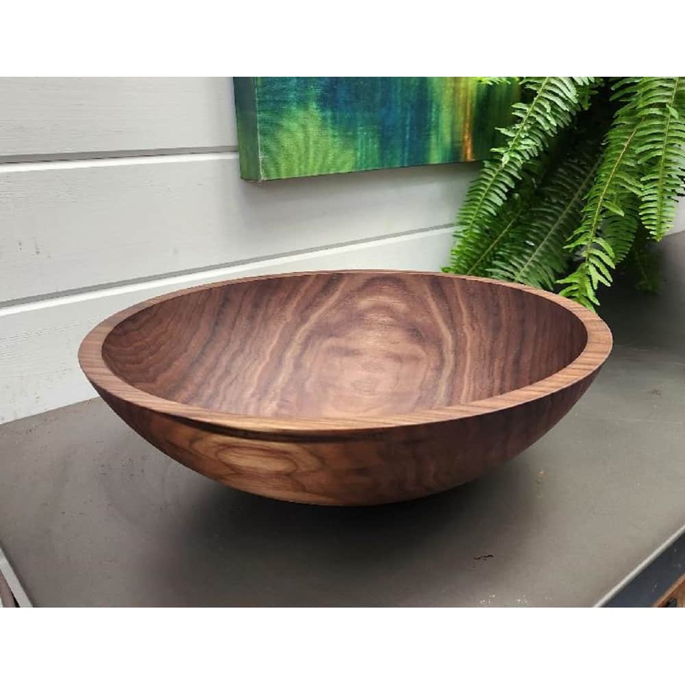 Handmade Solid 12 inch Walnut Bowl - 12"x12"