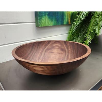Handmade Solid 15 inch Walnut Bowl - 15"x15"