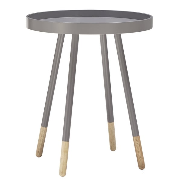 Marcella Paint-Dipped Round Tray-Top Side Table by iNSPIRE Q MODERN - Side Table. Opens flyout.