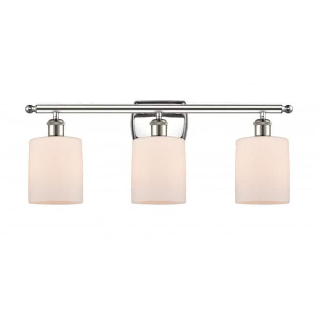 Innovations Lighting Cobbleskill 3 Light 26" Wide Bathroom Vanity - Polished Nickel / Matte White