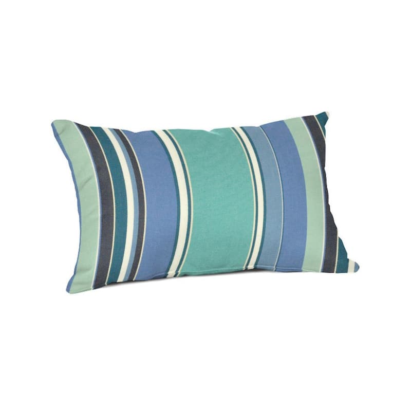 Sunbrella 20x13 Striped Outdoor Lumbar Throw Pillow - Dolce Oasis