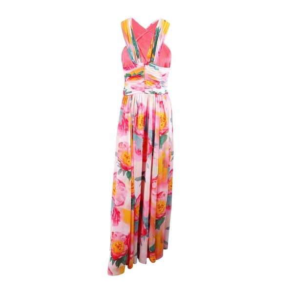 tropical chiffon dress