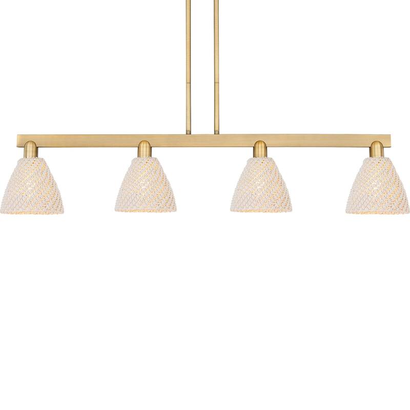 Innovations Lighting 716-6CR-12-24 Natural Ballston Dome Chandelier - Brushed Brass / Natural