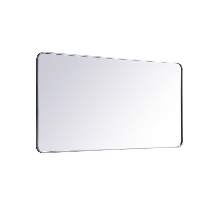Ezra Soft Corner Metal Rectangular Mirror