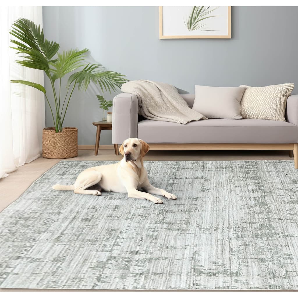 Hand Knotted 100% Wool Modern & Contemporary Oriental Area Rug Gray - 7' 10'' x 9' 10''