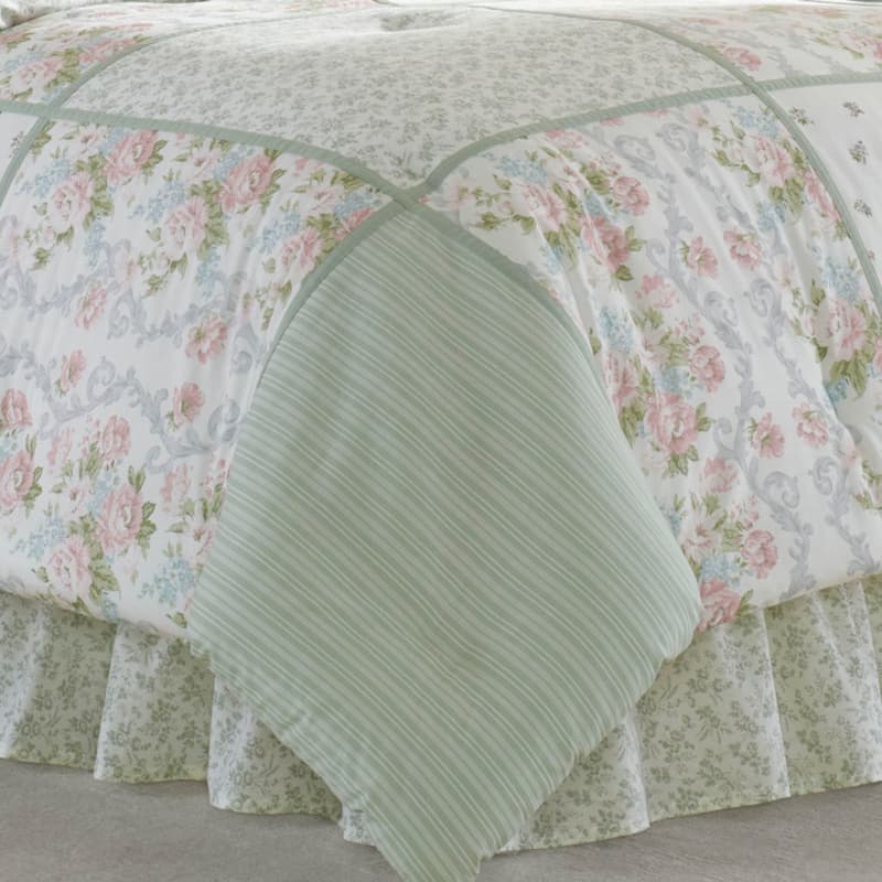 Laura Ashley Harper Green Cotton Comforter Set