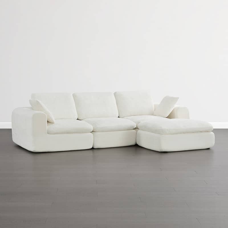 Spruce & Spring Compressed Modular Sectional Boneless Sofa for Living Room