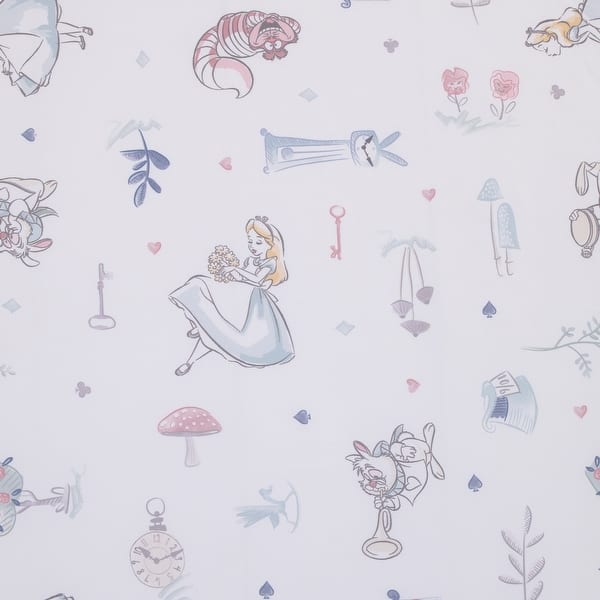 slide 2 of 4, Disney Alice in Wonderland Mini Crib Sheet