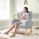 preview thumbnail 9 of 126, HOMYKA Rocking Chair for Nursery with Footrest
