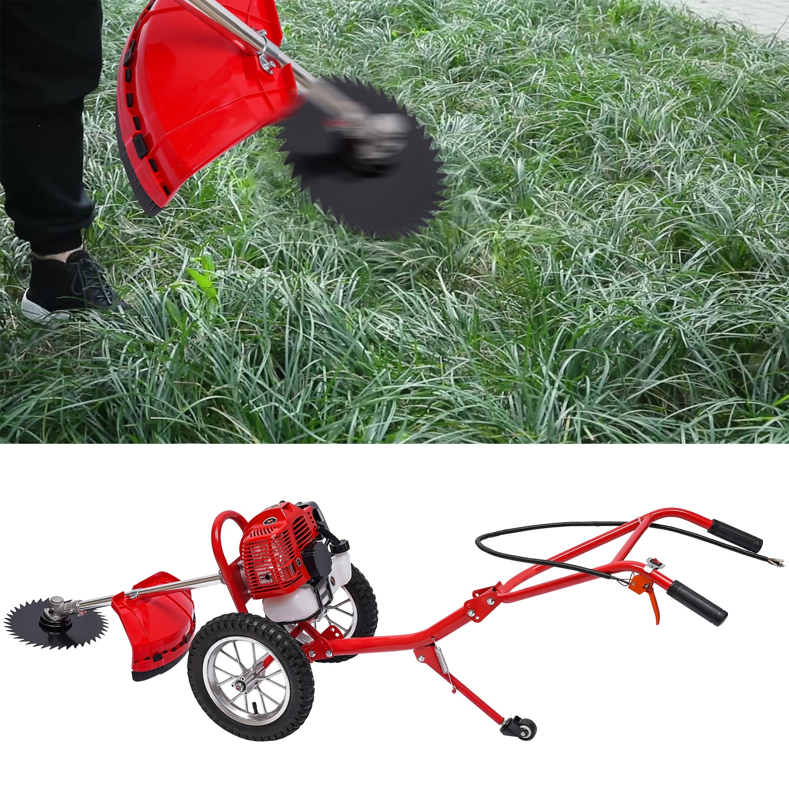 Two-Stroke Lawn Mower Gasoline Lawn Mower Hand Push Irrigation