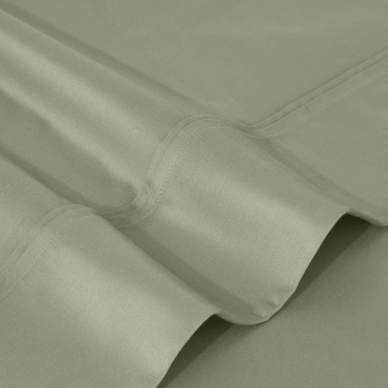 Blue Nile Mills 1200 Thread Count Egyptian Cotton Embroidered Deep Pocket Sheet Set