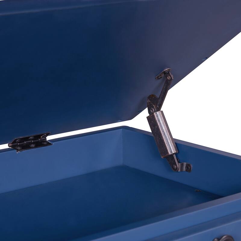 Fluted Storage Bench with 3 Drawers & Hidden Compartments