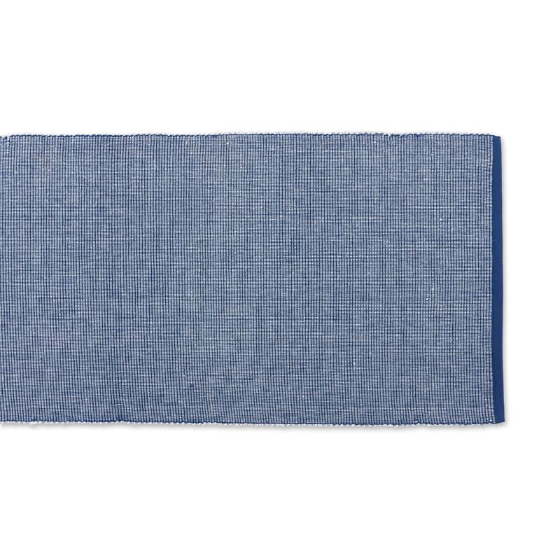 DII Black & White 2-Tone Ribbed Table Runner