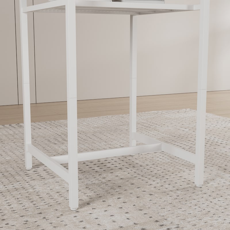 3-Piece Bar table set,equipped with 2 bar stools, with backrest and partition