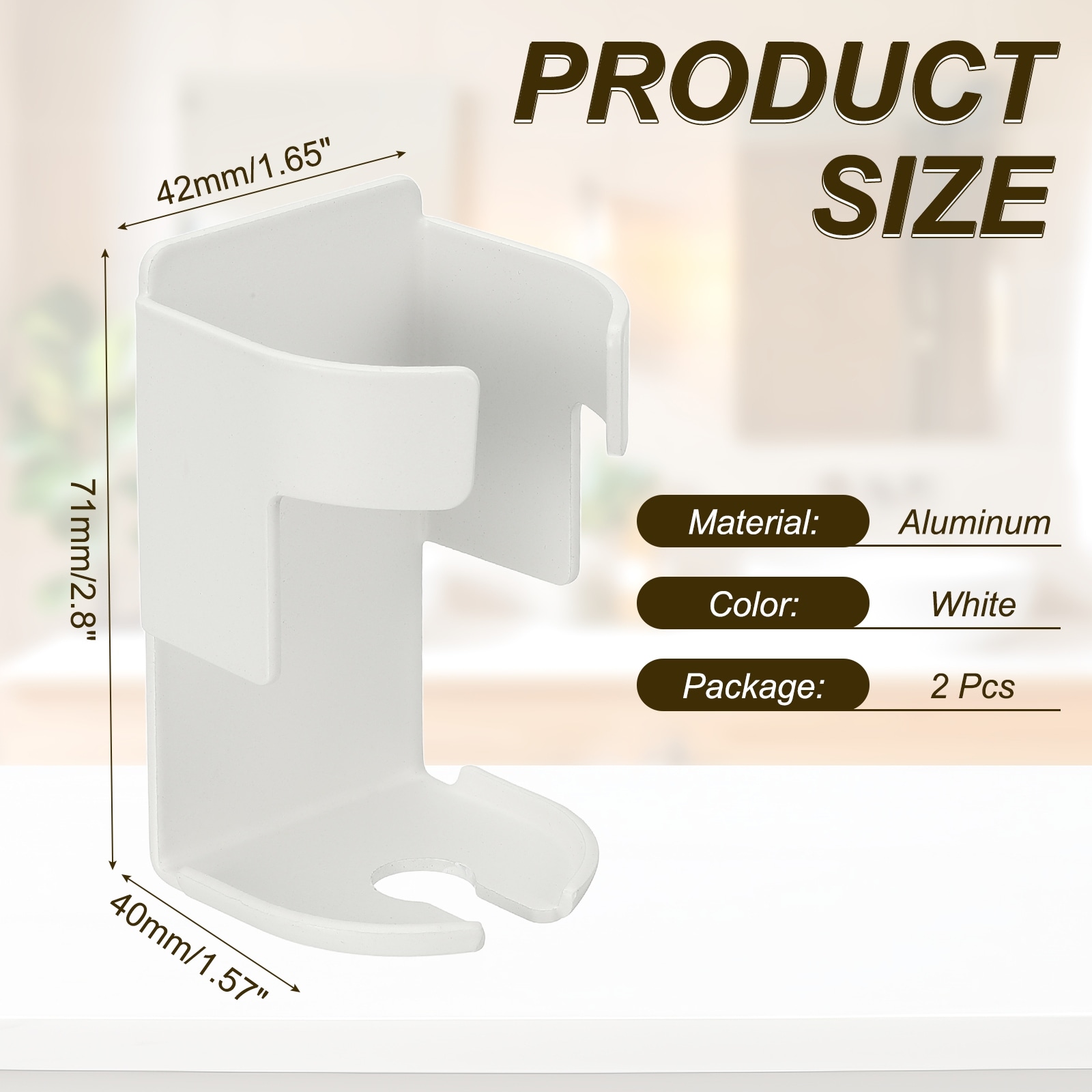 Electric Toothbrush Holder, Wall Mounted Aluminum Toothbrush Organizer Adhesive Storage