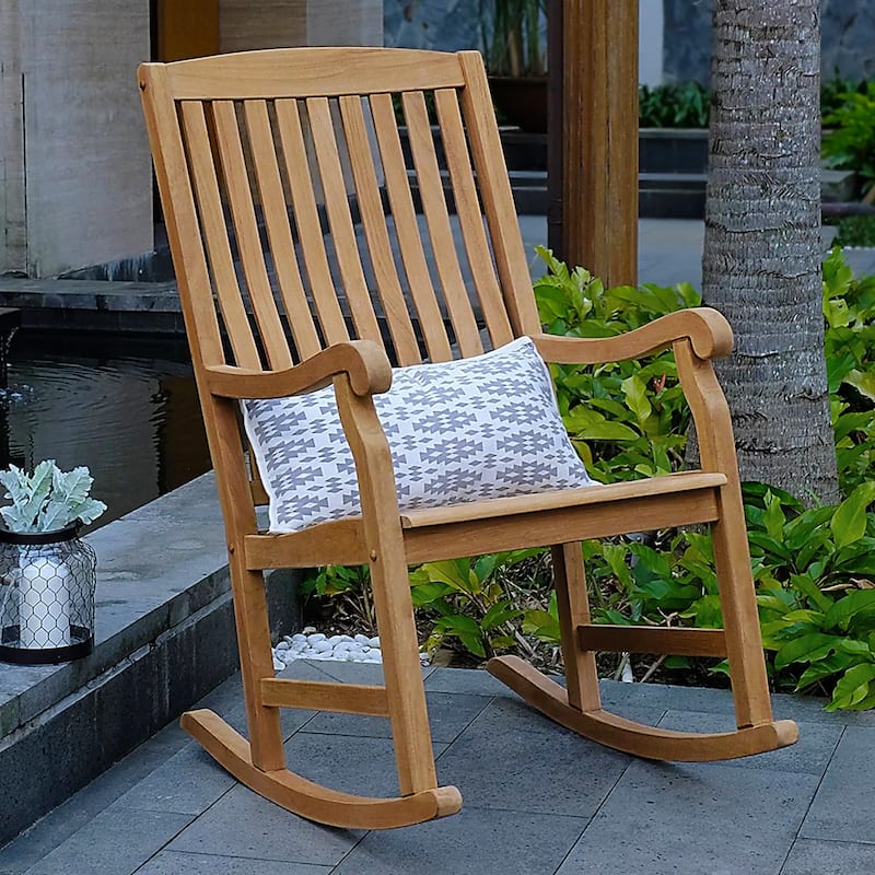 Cambridge Casual Sherwood Teak Outdoor Rocking Chair - Natural Teak