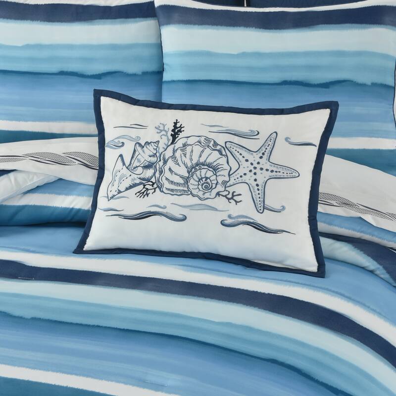 Royal Court Balboa Boudoir Decorative Throw Pillow - Polyester - Blue - Accent